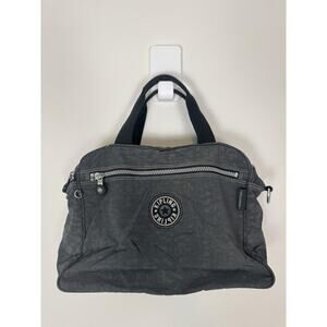 Kipling Bag Womens Large Gray Nylon Travel Tote Gym Duffle No Crossbody Strap